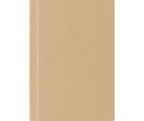 Raamatkalender Kalendermärkmik A6 PÄEV, kunstnahk (BEEŽ) 00029/40359