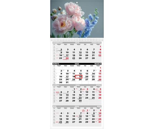 Seinakalender QUATTRO, avatud mõõt 297x760mm (PILT nr. 6) 00322/40494