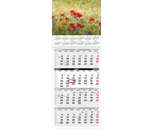 Seinakalender QUATTRO, avatud mõõt 297x760mm (PILT nr.2) 00322/40490