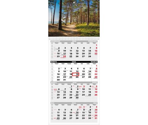 Seinakalender QUATTRO, avatud mõõt 297x760mm (PILT nr. 7) 00322/40495