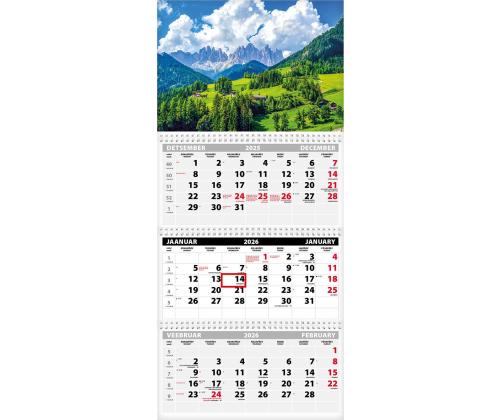 Seinakalender TRIO EXTRA, avatud mõõt 297x640mm (PILT nr. 16) 00319/40520