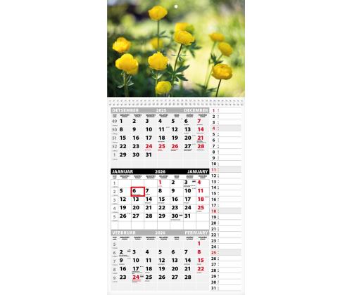 Seinakalender TRIO MEMO, avatud mõõt 297x630mm (PILT nr. 8) 00372/40320