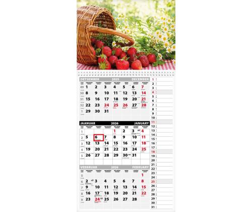 Seinakalender TRIO MEMO, avatud mõõt 297x630mm (PILT nr. 10) 00372/40322