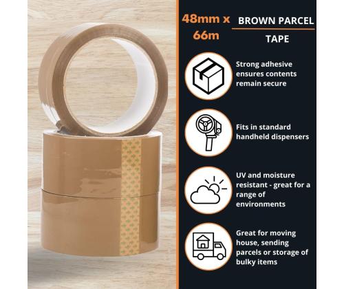 Pakketeip 50mmx66m pruun SOLVENT