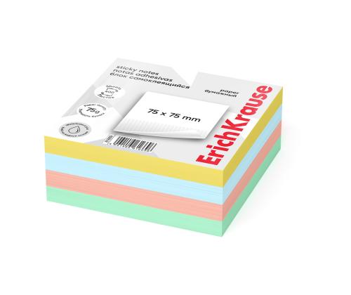 Märkmepaber ERICH KRAUSE 75х75 mm, 400 lehte, 4 värvi