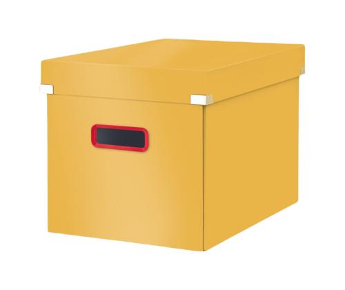 Pappkast kaanega 320x310x360mm LEITZ Cosy Click & Store kollane