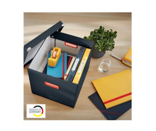 Pappkast kaanega 320x310x360mm LEITZ Cosy Click & Store tumehall