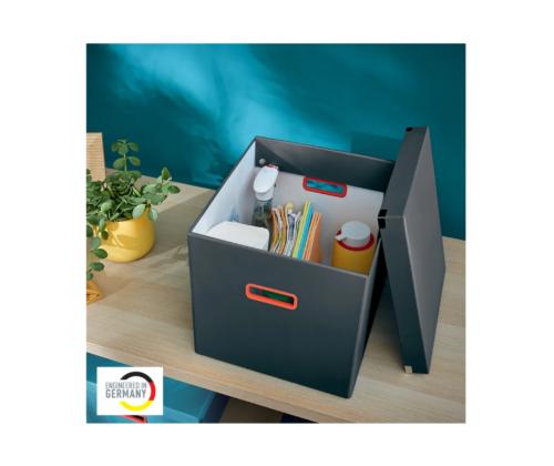 Pappkast kaanega 320x310x360mm LEITZ Cosy Click & Store tumehall