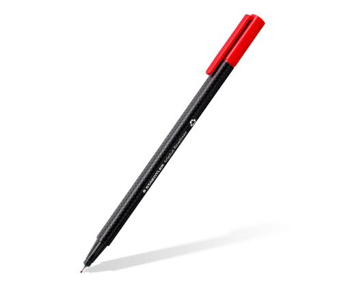 Pastapliiats korgiga STAEDTLER triplus® fineliner 334 0,3mm 4 värvi komplekt