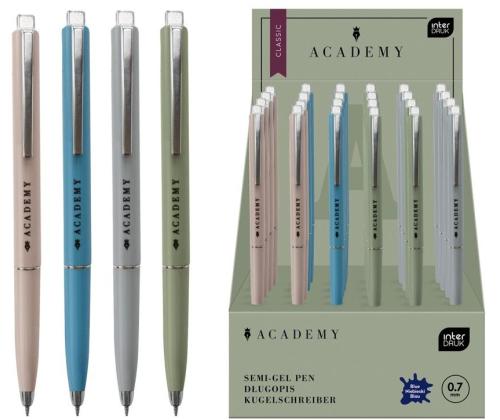 Pastapliiats mehaaniline INTEDRUK Classic Academy 0.7mm sinine südamik, assortii