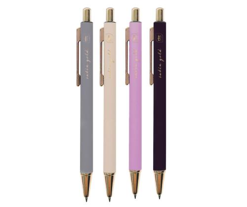Pastapliiats mehaaniline INTEDRUK Satin Gold 0.7mm sinine