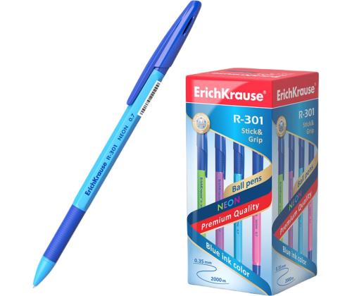 Pastapliiats korgiga ERICH KRAUSE R-301 Neon 0,7mm sinine