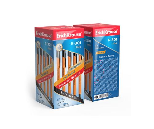 Pastapliiats korgiga ERICH KRAUSE R-301 Orange Stick 0,7mm must