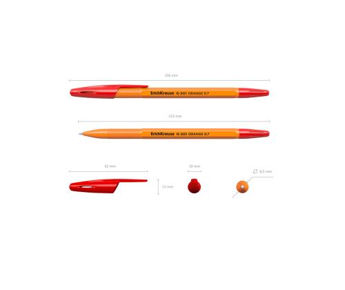 Pastapliiats korgiga ERICH KRAUSE R-301 Orange Stick punane