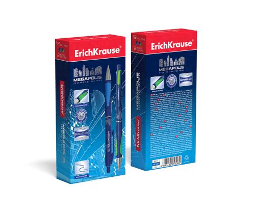 Pastapliiats mehaaniline ERICH KRAUSE Megapolis 0,5mm sinine