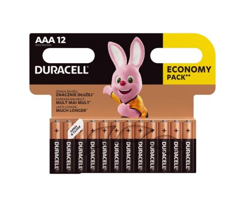 Patareid AAA DURACELL Basic 1,5V 12tk