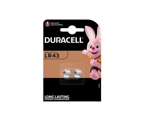 Patareid LR43 DURACELL 2tk