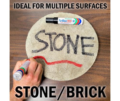 Permanentne marker ARTLINE 100 7,5-12mm lõigatud otsaga must