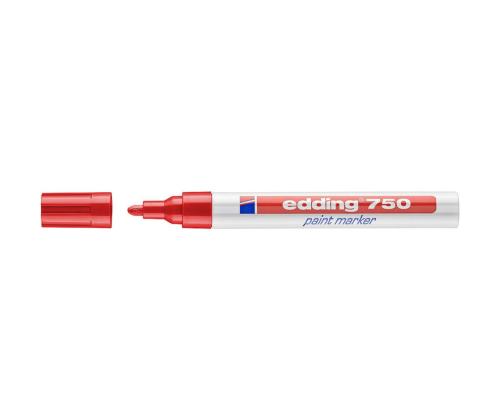Permanentne marker EDDING 750 (metall, klaas, plastik) 2-4mm punane