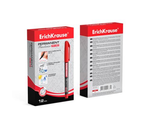Permanentne marker ERICH KRAUSE FP-50 (F) 0.7mm punane