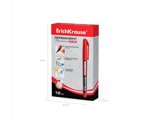 Permanentne marker ERICH KRAUSE FP-50 (F) 0.7mm punane