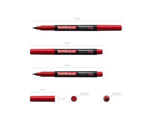 Permanentne marker ERICH KRAUSE P-100 0.5-2.0mm punane