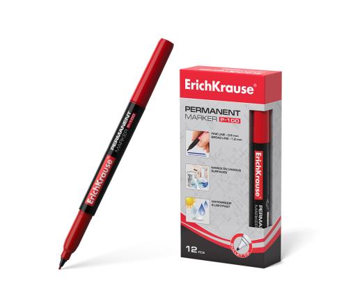 Permanentne marker ERICH KRAUSE P-100 0.5-2.0mm punane