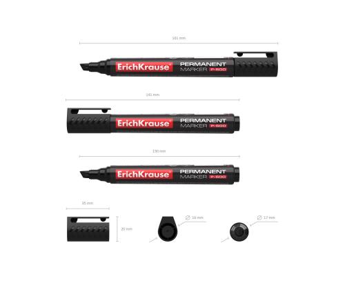 Permanentne marker ERICH KRAUSE P-500 taskuklambriga, lõigatud, 0.5-4.6mm must
