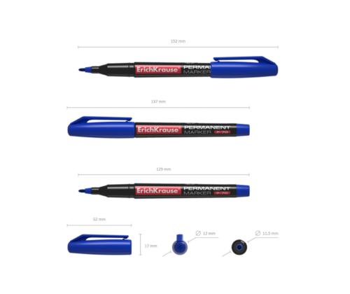 Permanentne marker ERICH KRAUSE P-70 (M) 1.0mm koonilise otsaga sinine