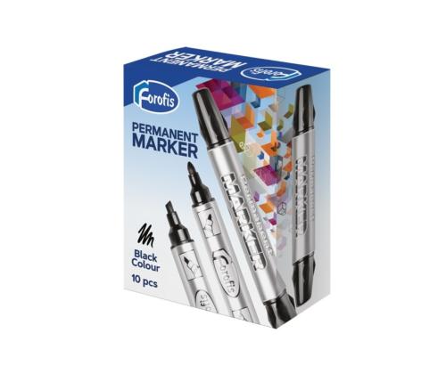 Permanentne marker FOROFIS kahe otsaga 1-5mm & 3.0mm must