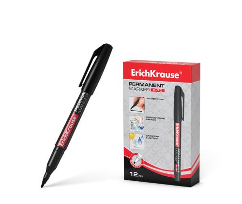 Permanentne marker OHP ERICH KRAUSE P-70 (M) 1mm koonilise otsaga must