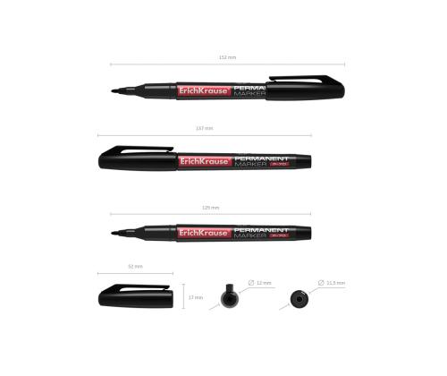 Permanentne marker OHP ERICH KRAUSE P-70 (M) 1mm koonilise otsaga must