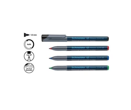 Permanentne marker OHP SCHNEIDER Maxx 224 M 1mm punane