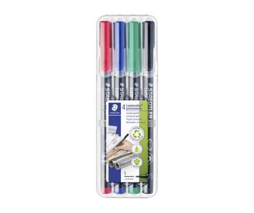 Permanentne marker OHP STAEDTLER Lumocolor 313 S 0,4mm 4 värvi komplekt