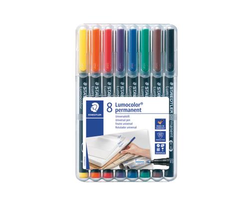 Permanentne marker OHP STAEDTLER Lumocolor 318 F 0,6mm 8 värvi komplekt