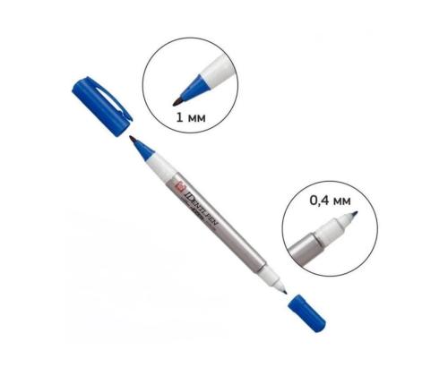 Permanentne marker SAKURA Identi-Pen kahe otsaga 0.4 & 1.0mm sinine