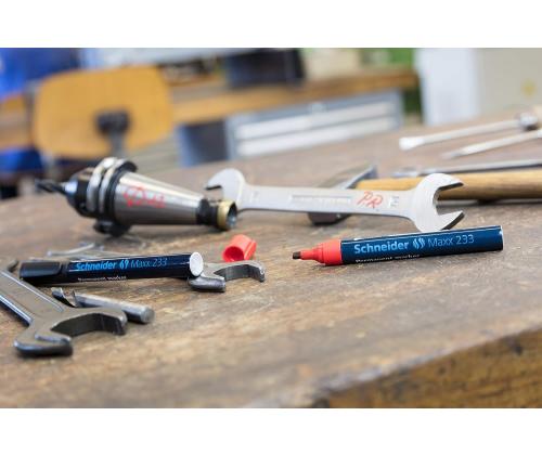 Permanentne marker SCHNEIDER Maxx 233 lõigatud otsaga punane
