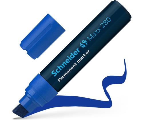 Permanentne marker SCHNEIDER Maxx 280 lõigatud ots 4-12mm sinine