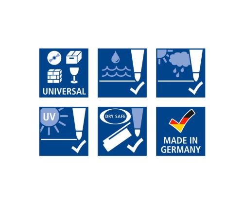 Permanentne marker STAEDTLER 350 lõigatud ots must