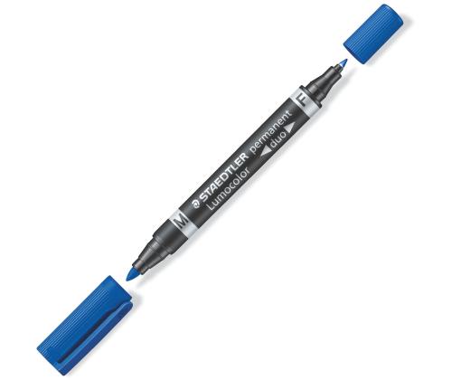 Permanentne marker Staedtler DUO 348 kahe otsaga 0,61,5mm sinine