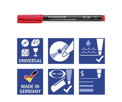 Permanentne marker STAEDTLER Lumocolor 313 S 0,4mm 4 värvi komplekt