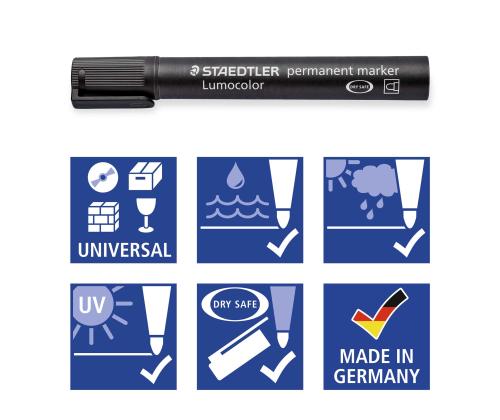 Permanentne marker STAEDTLER Lumocolor 352 koonilise otsaga 2,0mm must