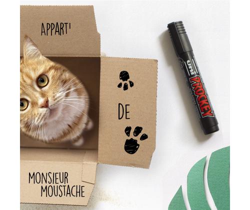 Permanentne marker UNI-BALL Prockey PM122 kooniline 1,2-1,8mm must