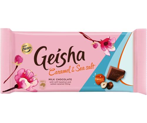 Piimašokolaad FAZER Geisha, Caramel & Sea Salt 100g