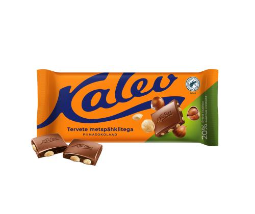 Piimašokolaad KALEV tervete metspähklitega 100g