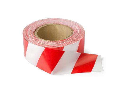 Piirdelint / ohulint 75mm x 100m punane/valge