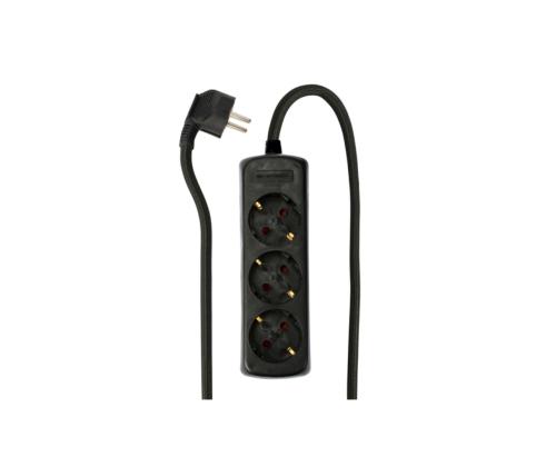 Pikendusjuhe 3-osaline 1,5m maandusega must