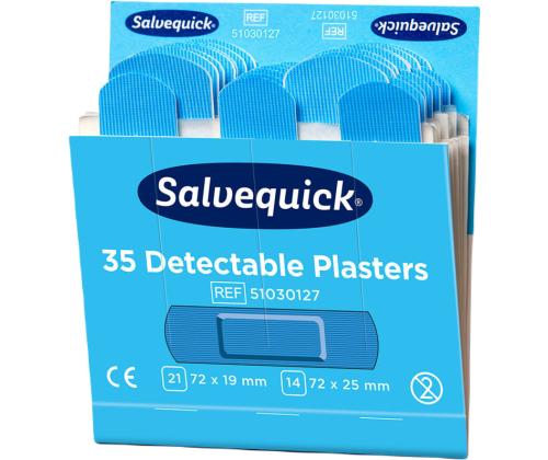 Plaastrid toiduainetööstusele veekindlad sinine SALVEQUICK 35tk pakis