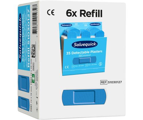 Plaastrid toiduainetööstusele veekindlad sinine SALVEQUICK 35tk pakis