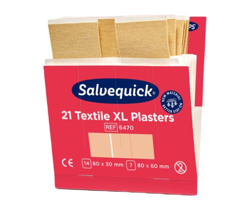 Plaastrite komplekt tekstiilist sõrmeotstele SALVEQUICK XL 90tk pakis